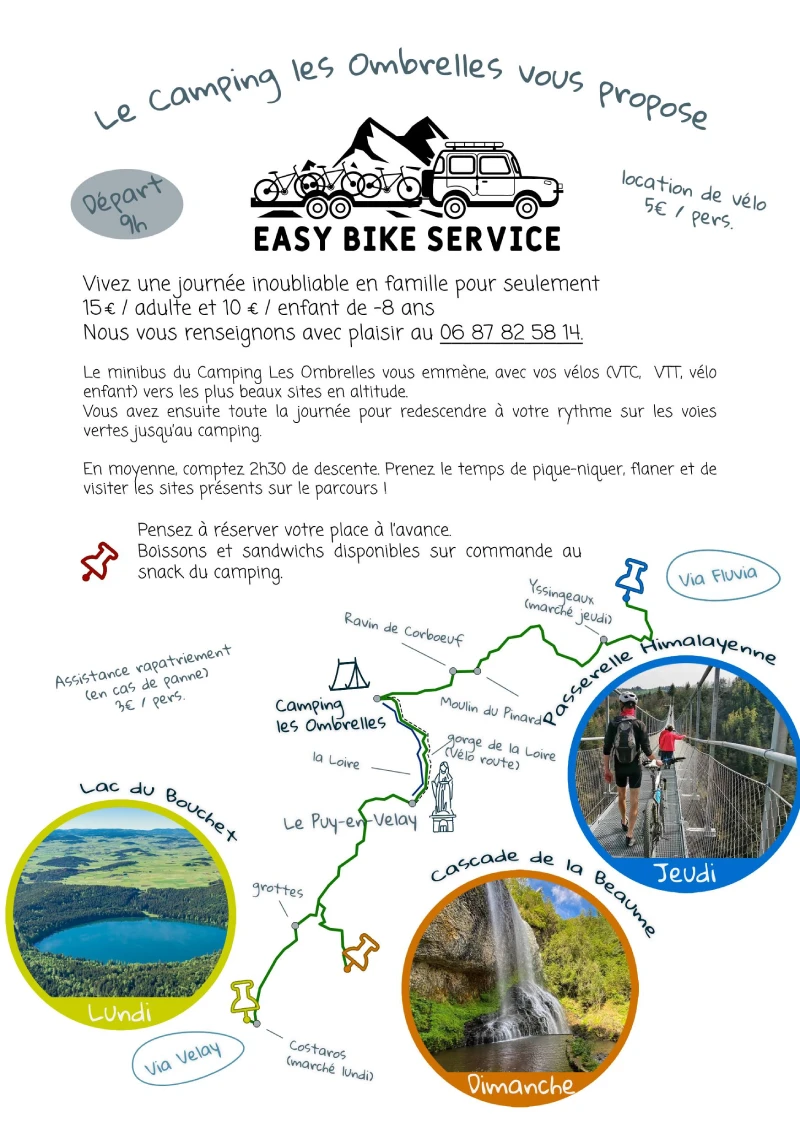 Easy Bike Service par Le Camping Les Ombrelles à Lavoûte-sur-Loire